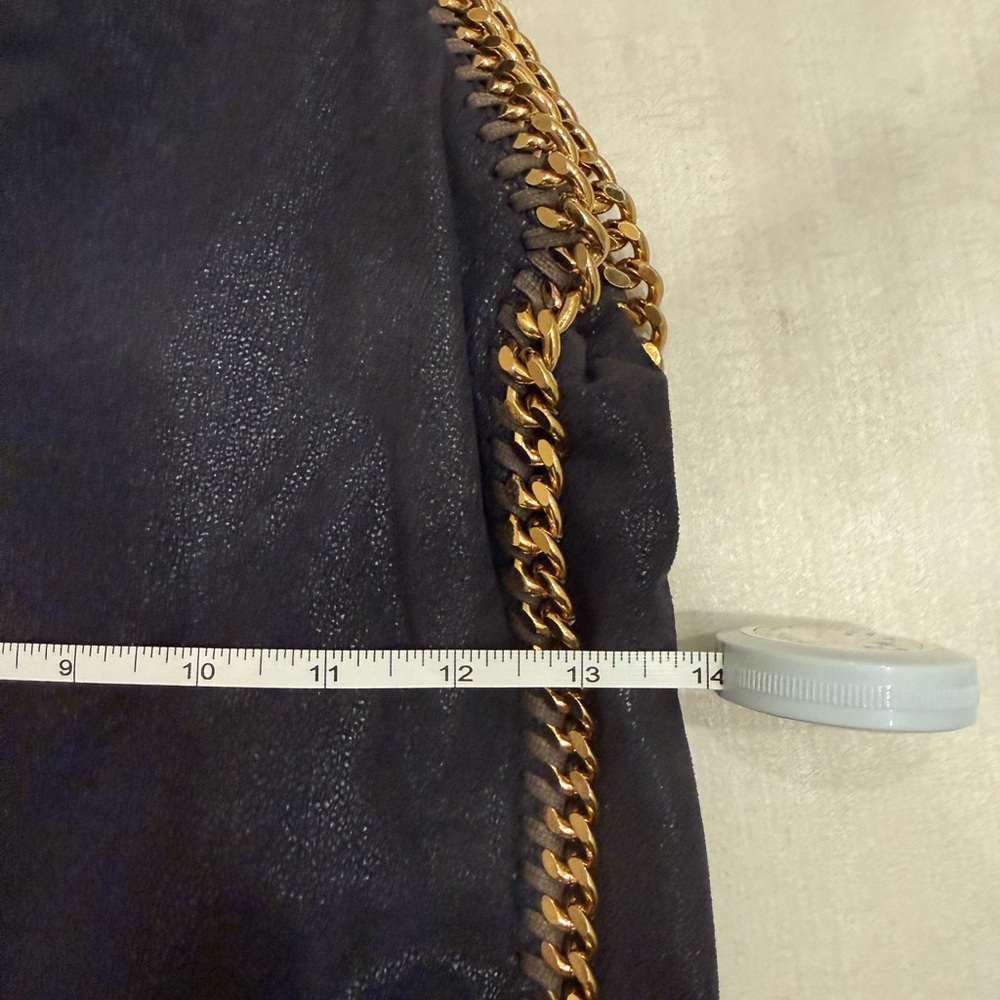Stella McCartney Navy Falabella Bag with Gold Chain - Picture 9 of 12